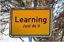 Schild mit: Learning Just do it