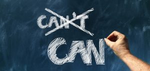 Can't ist durchgestrichen, darunter steht Can