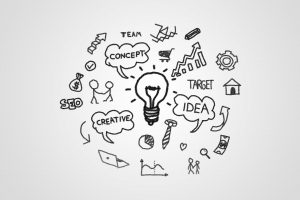 Viele kleine Bilder, die für verschiedene Kundenstimmen stehen